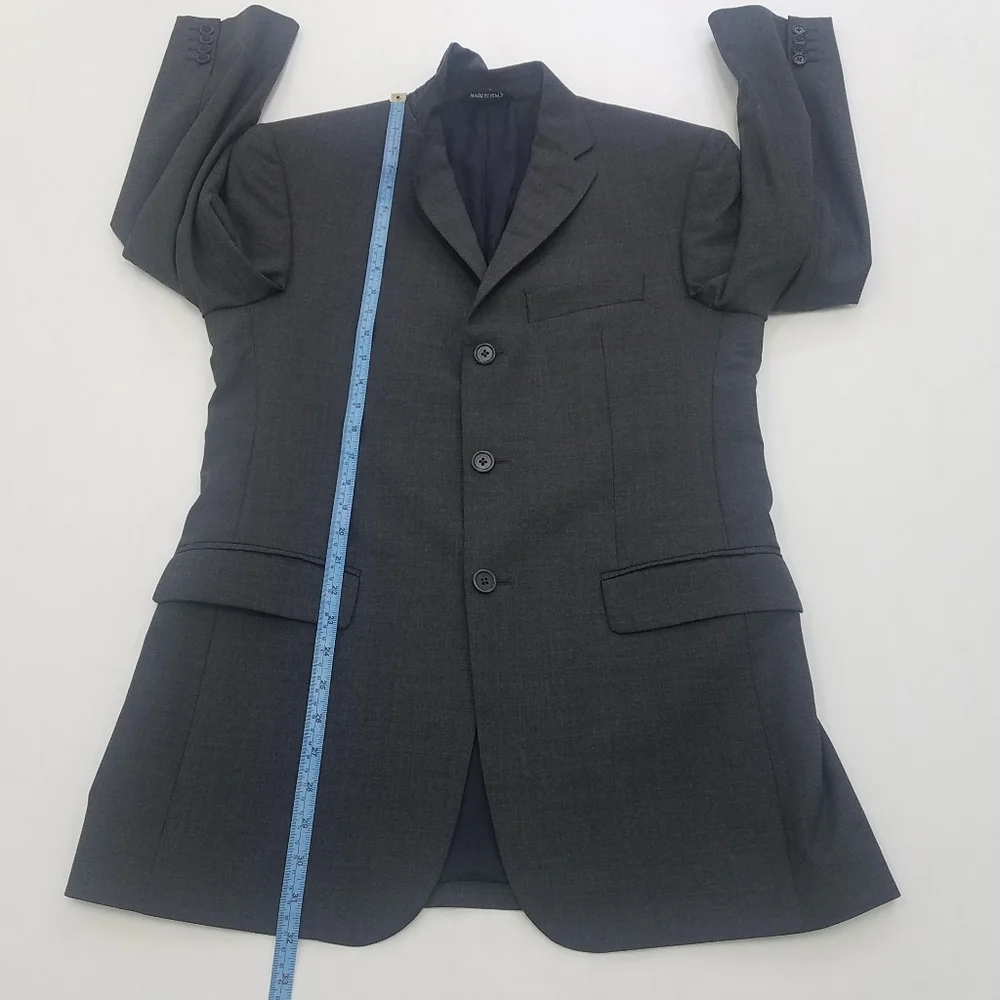 Barneys New York Three Button Wool Blend Blazer